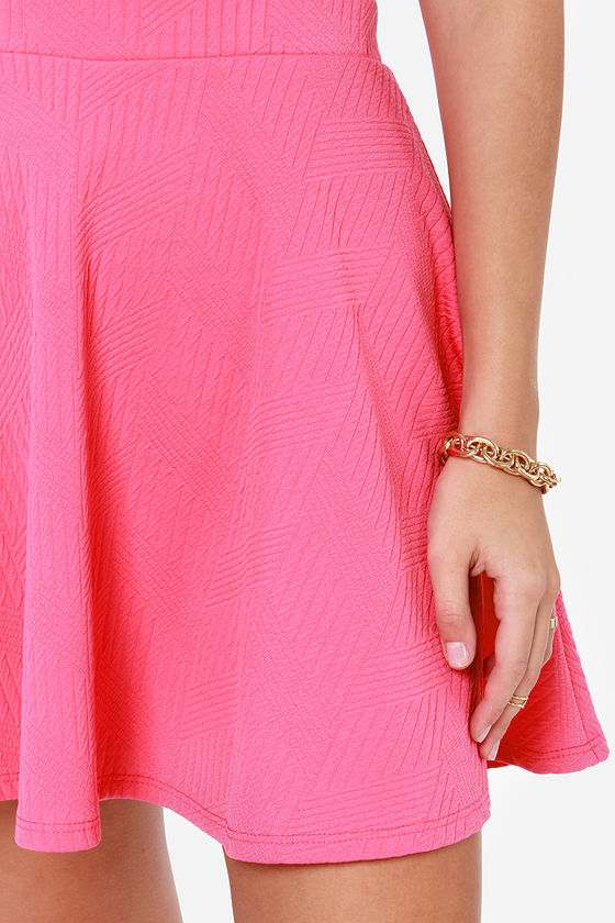 Pretty Hot Pink Skirt Skater Skirt HighWaisted Skirt 33.00