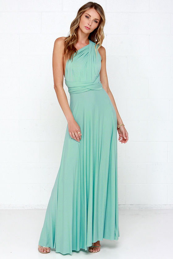 Awesome Mint Green Dress - Maxi Dress - Wrap Dress - $78.00