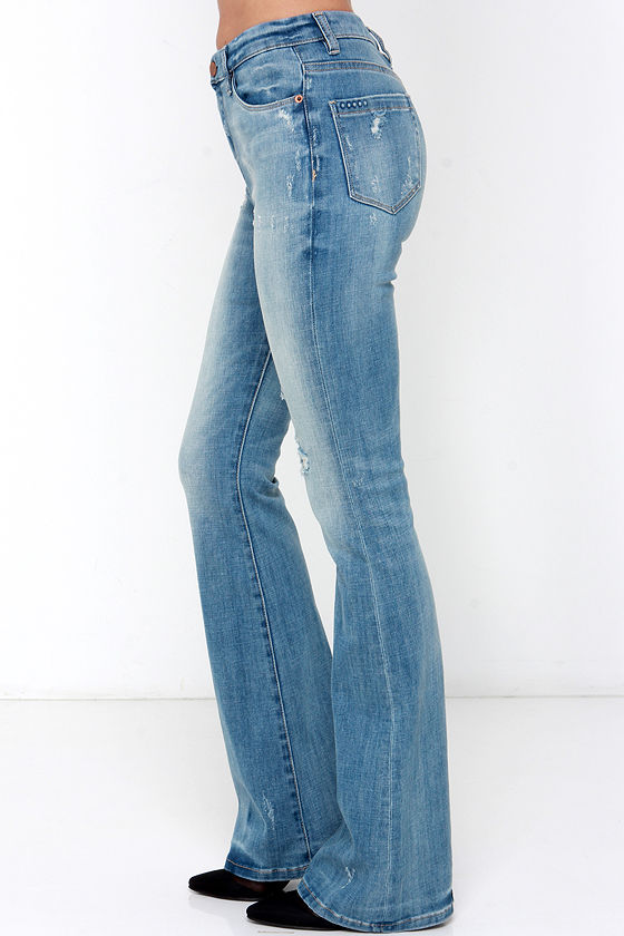 Blank NYC Kale Yeah Jeans - Flare Jeans - Distressed Jeans - $91.00