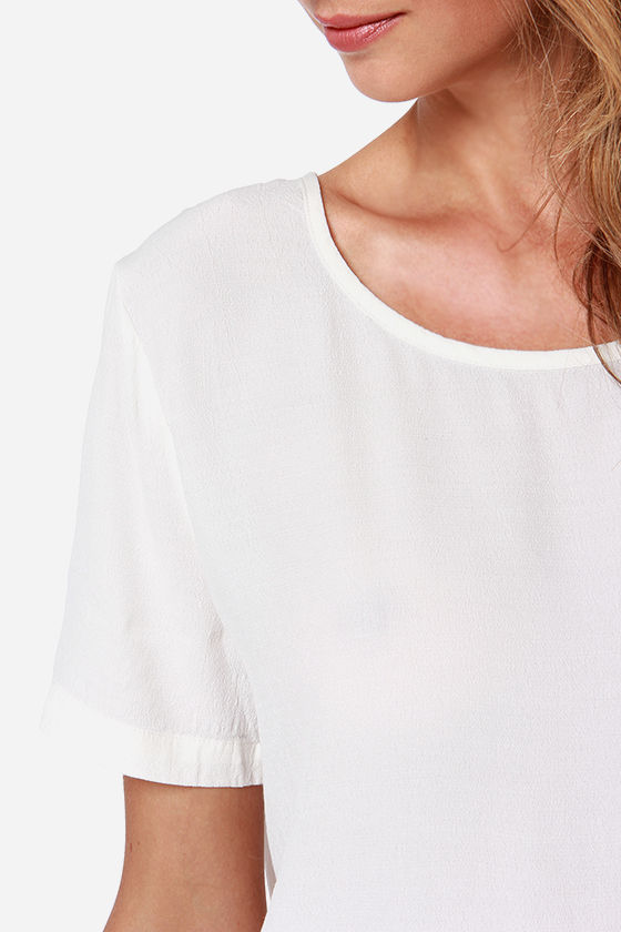 Cute Ivory Top Ivory Tee TShirt 38.00