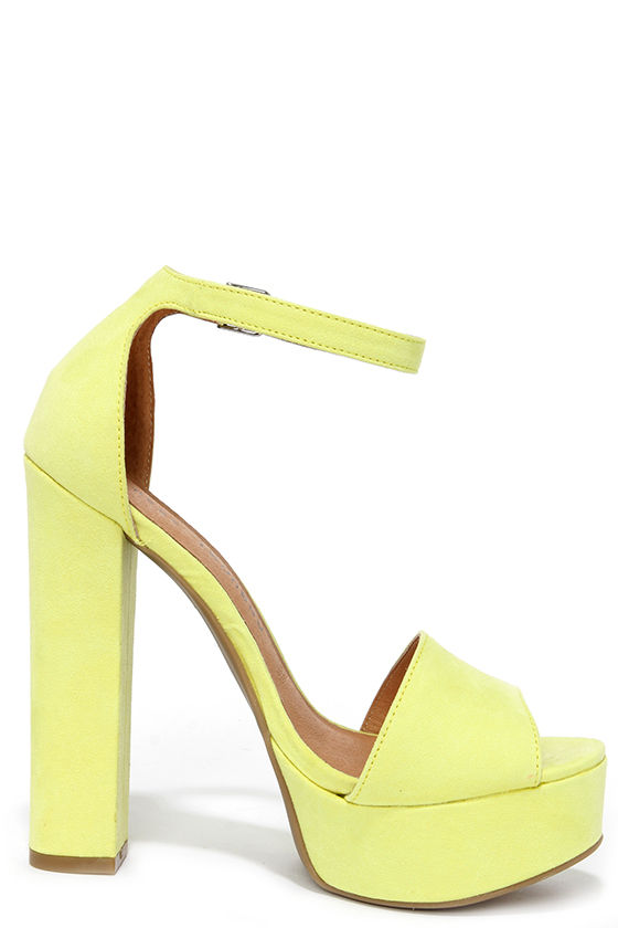 Cute Lemon Heels - Platform heels - Platform Pumps - $69.00