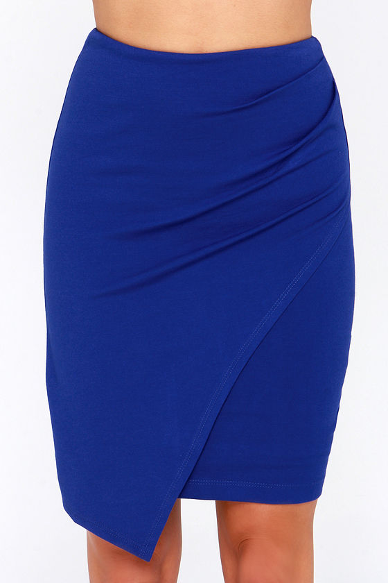 Stylish Royal Blue Dress - Strapless Dress - Two-Piece Dress - $58.00