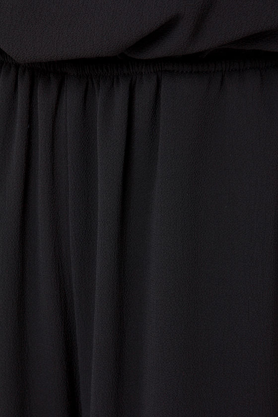 Culotte Jumpsuit - Black Jumpsuit - Strapless Jumpsuit