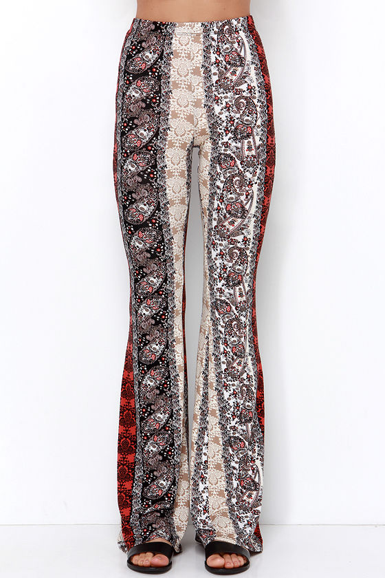 rust red pants