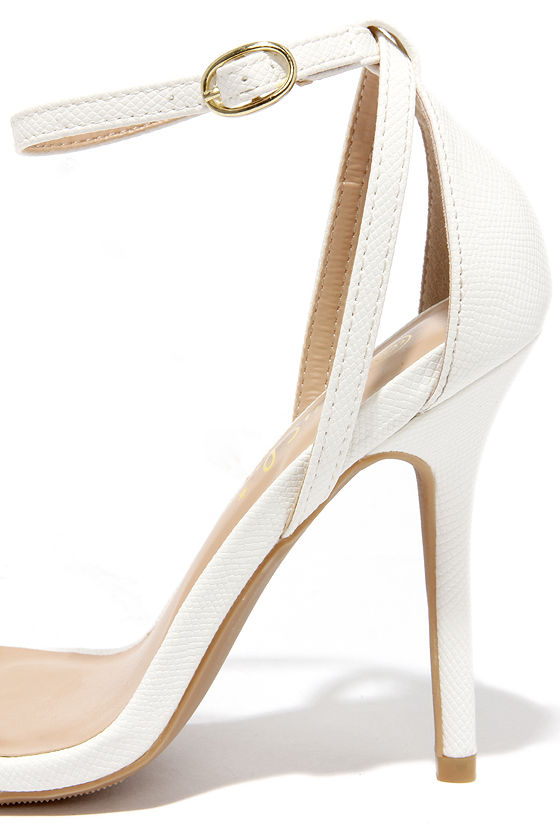 white strap heels near me