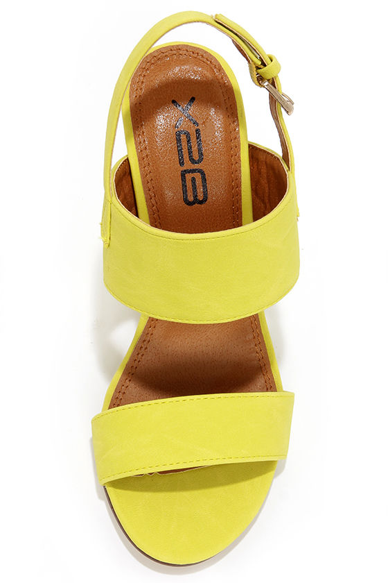 Cute Yellow Heels - High Heel Sandals - $32.00