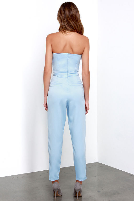 light blue jumpsuit