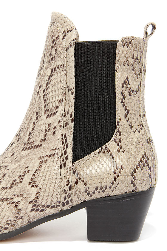 cute snakeskin booties