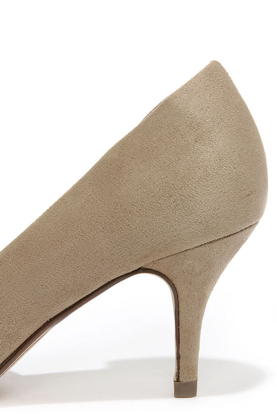 pumps taupe spitz