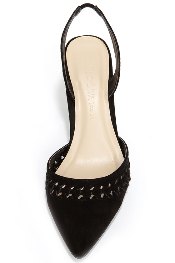 Cute Black Heels - Slingback Heels - Kitten Heels - $25.00