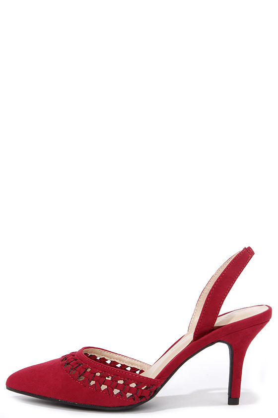 2018 New Online Red Crystal Mid Kitten Heel Court Shoes Factory 2018 New Online Red Crystal Mid Kitten Heel Court Shoes Factory Outlet Cheap