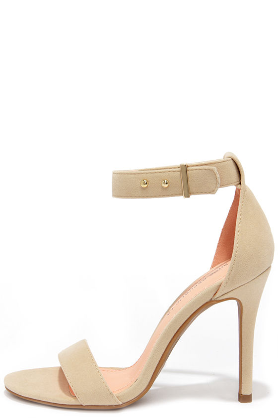 nude heel with ankle strap