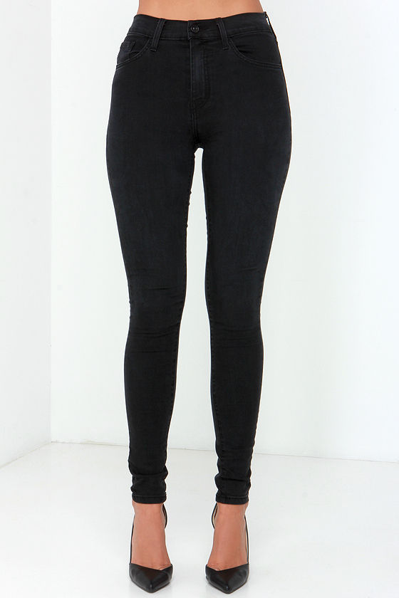 Cool Washed Black Pants - High-Waisted Jeans - Skinny Jeans - $68.00
