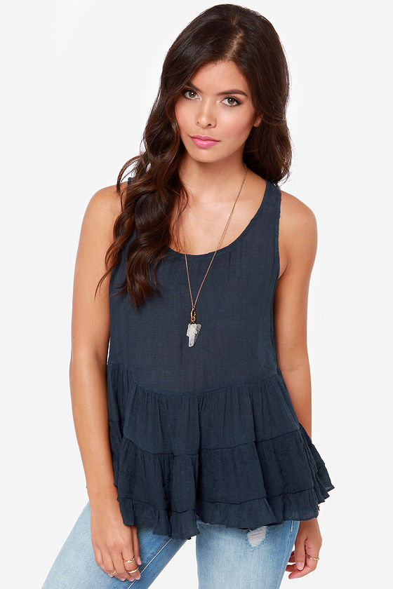 navy blue babydoll