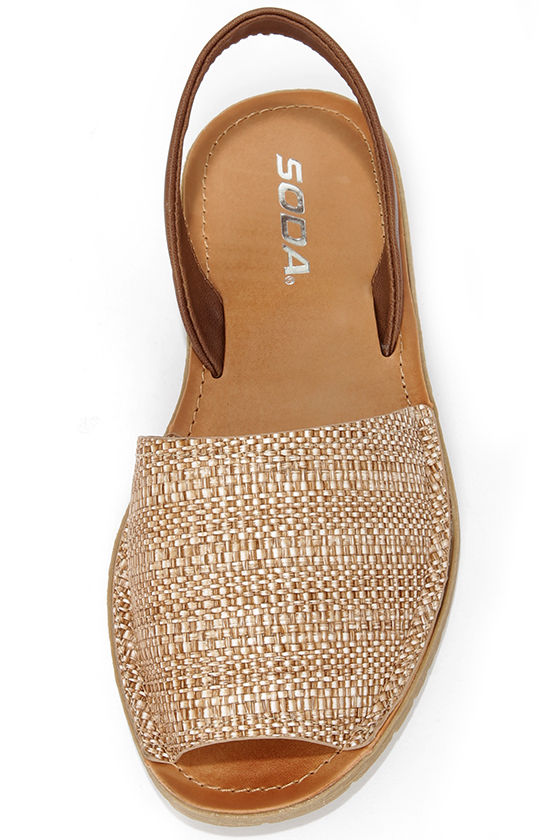 flat raffia sandals