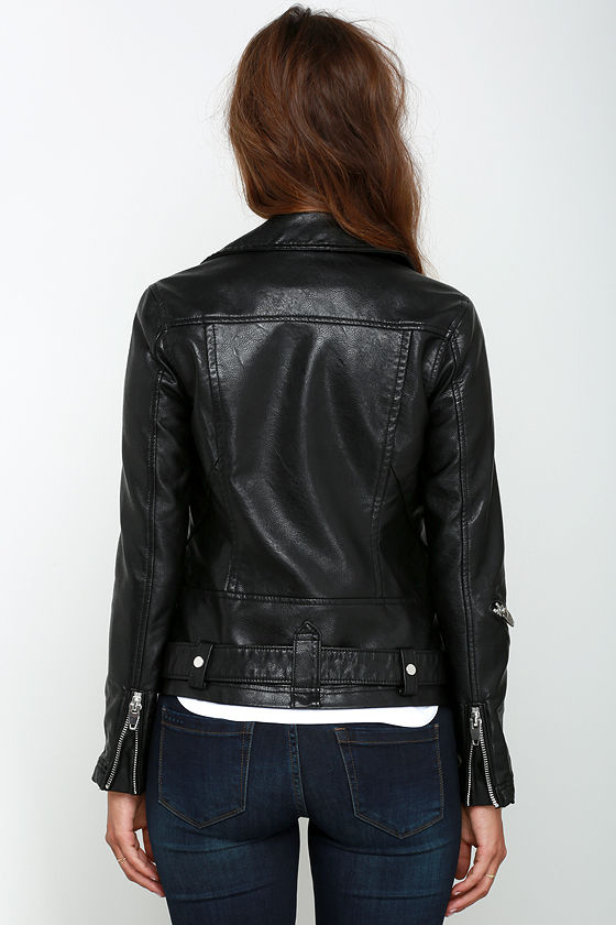 Blank NYC Ol Lady Black Vegan Leather Jacket