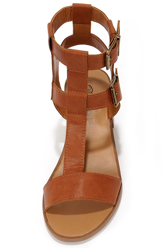 tan cage sandals