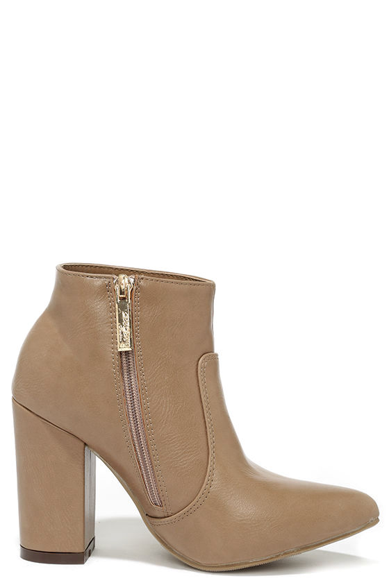 grey taupe booties