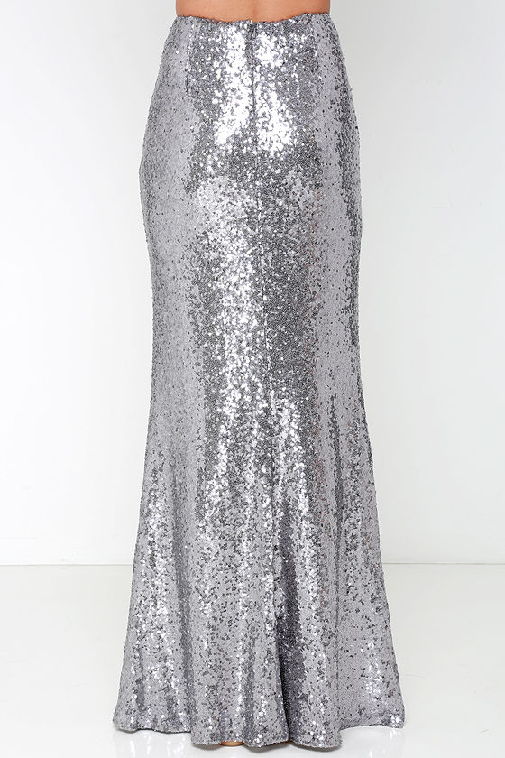 silver sequin maxi