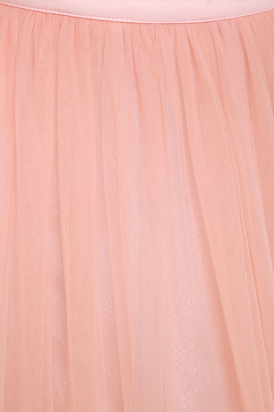 blush tulle maxi skirt