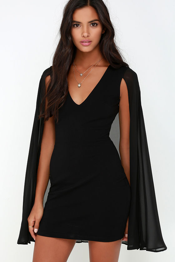 black gown with cape