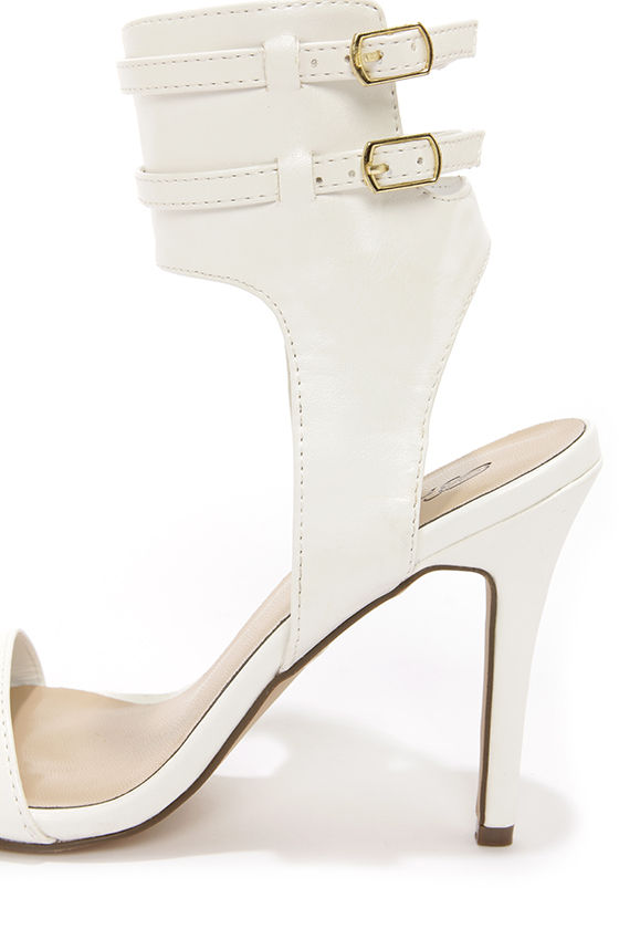 white dress sandals medium heel