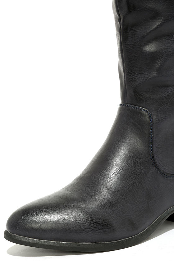 navy over the knee boots