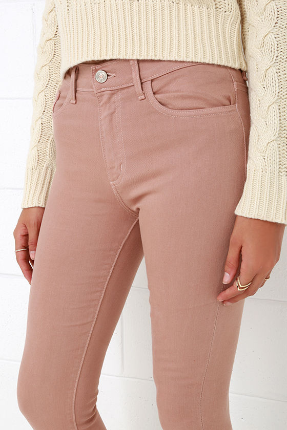 Cool Dusty Rose Jeans Skinny Jeans HighWaisted Jeans 65.00