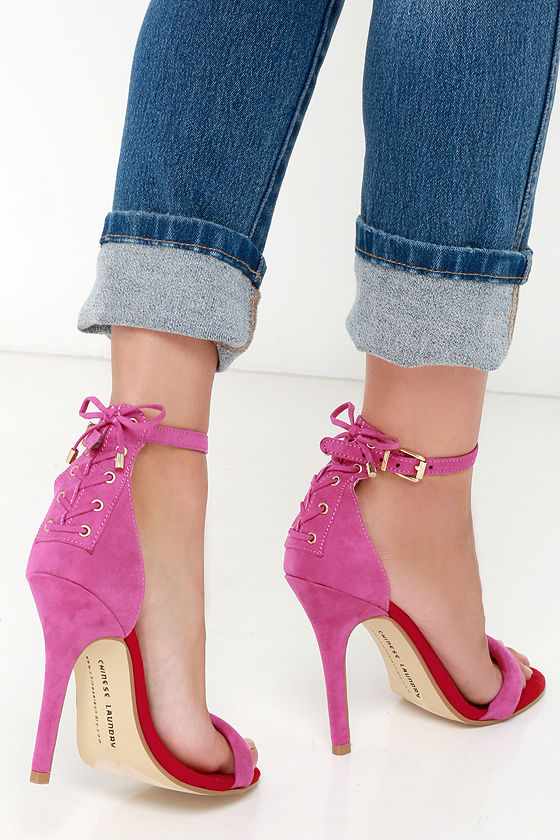 fuchsia heels amazon