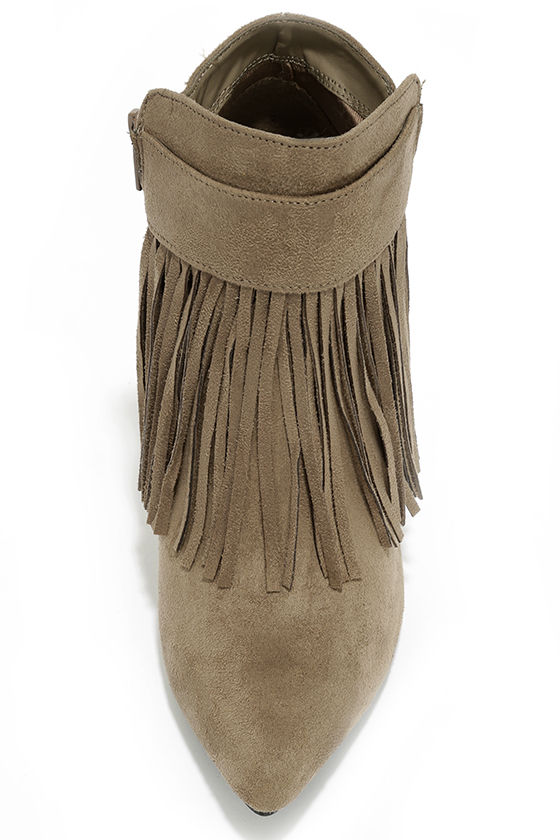 grey taupe booties