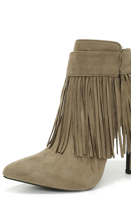 grey taupe booties