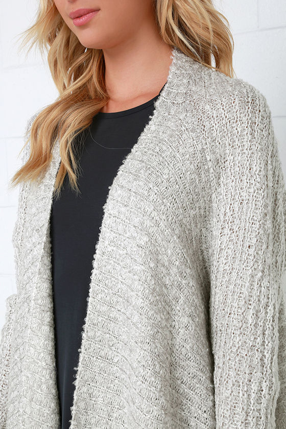 grey sweatshirt cardigan