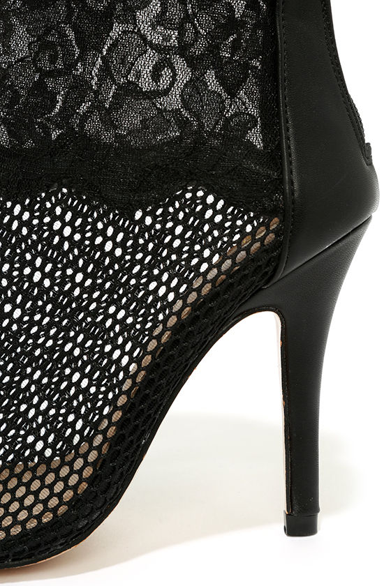 lace mesh booties