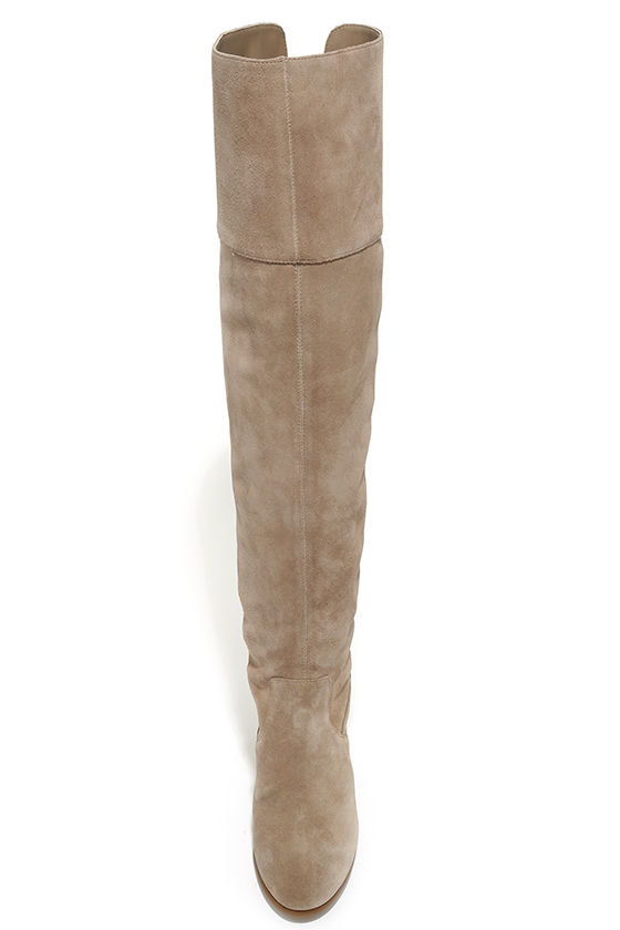 Cute Taupe Boots Over the Knee Boots High Heel Boots 203.00