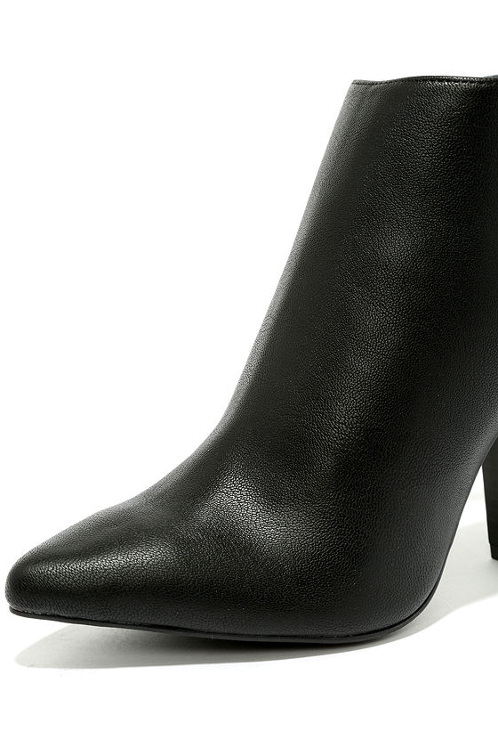 pointed black bootie