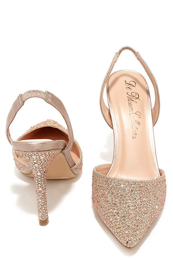 sparkle slingback heels