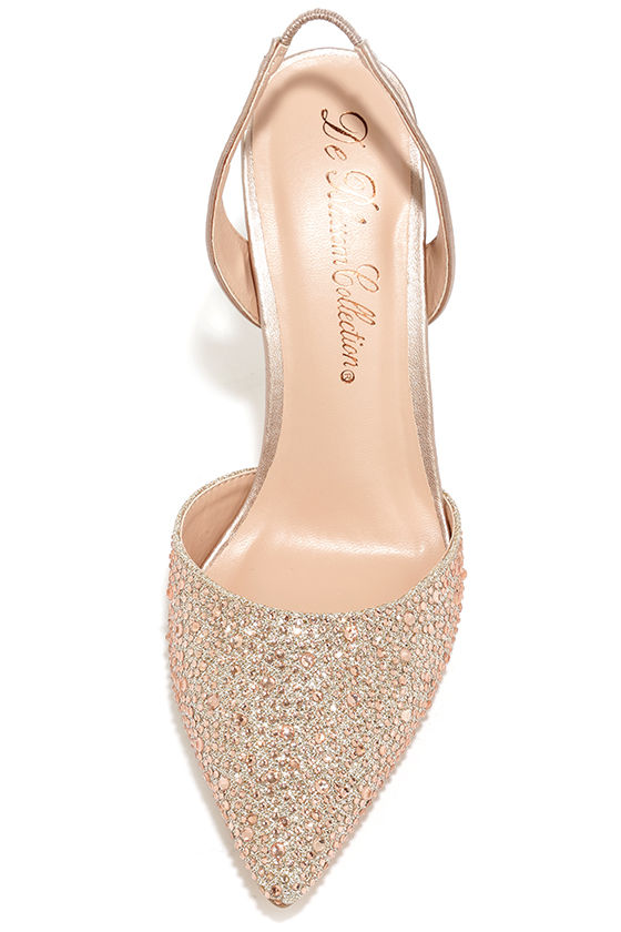 sparkle slingback heels