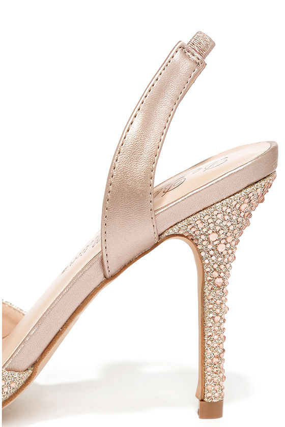 sparkle slingback heels