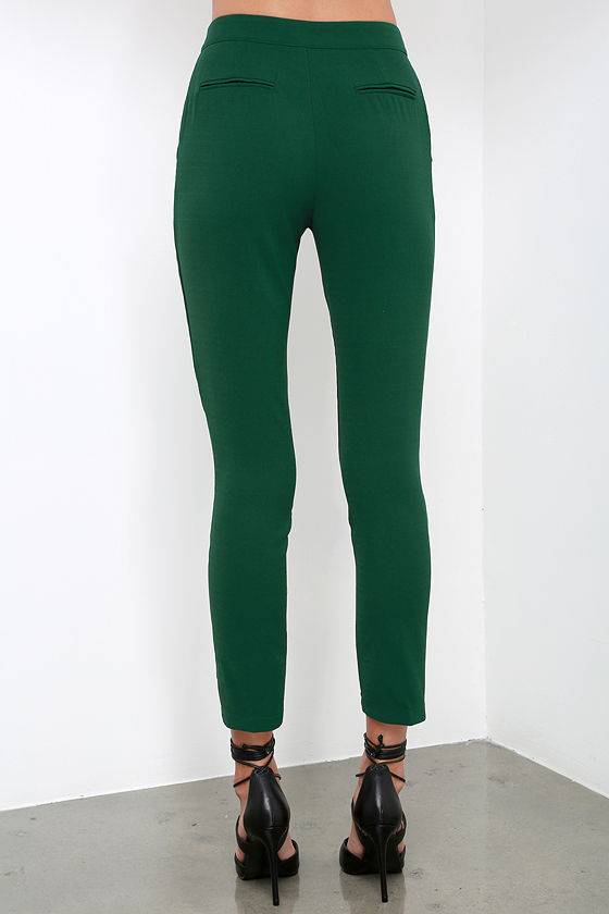 dark green pants suit womens