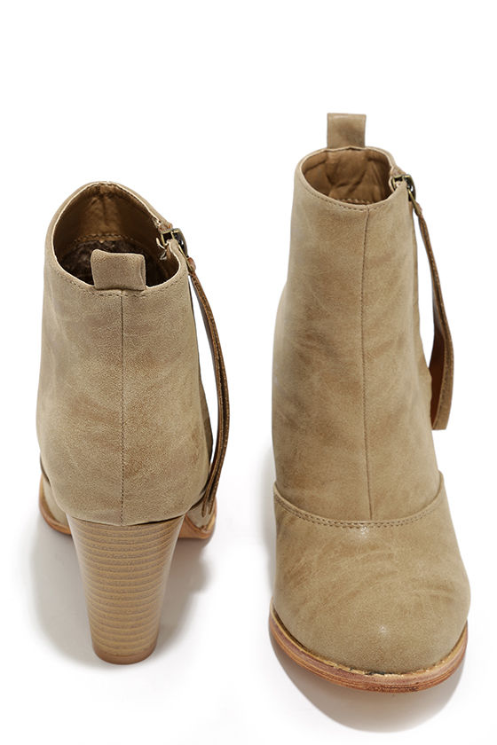 cute beige booties