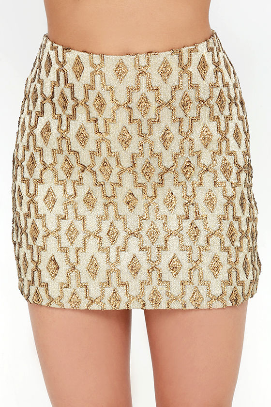 Sequin Jewel
  Detail Mini Skirt main image 1