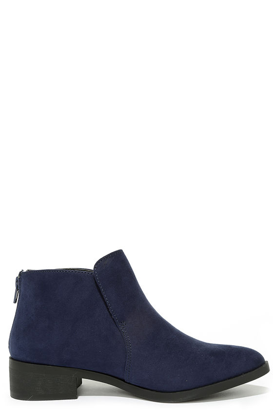 macy's navy blue booties