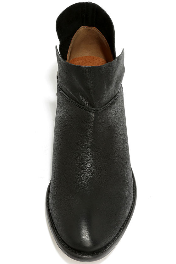snare leather square toe platform boots