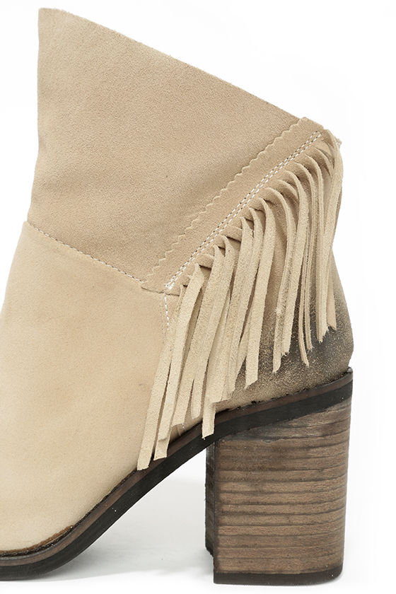 Cute Beige Booties Fringe Boots Ankle Boots 139.00
