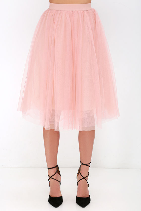 blush tulle maxi skirt
