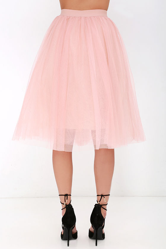 Blush Skirt Tulle Skirt Midi Skirt 49.00
