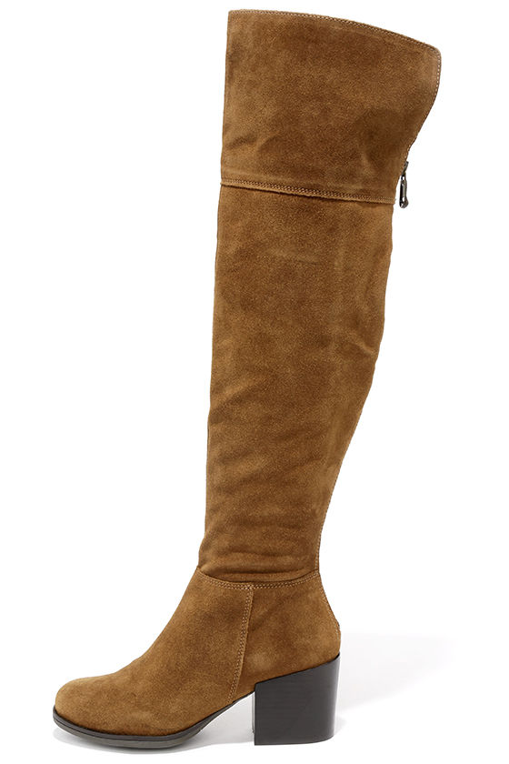 over the knee boots chestnut