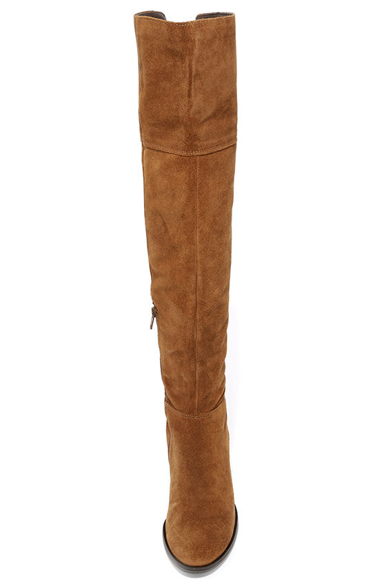 over the knee boots chestnut