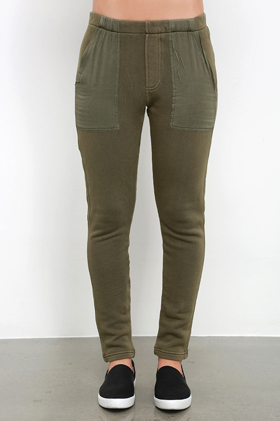 green jogger pants