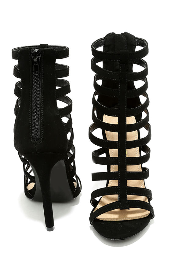 wide fit caged heels